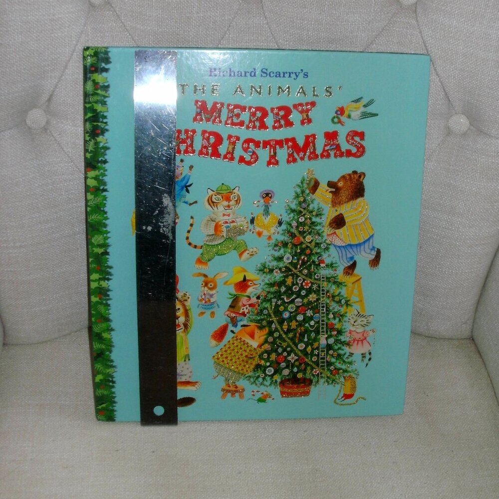 Collectible 1986 Richard Scarry The Animals MERRY CHRISTMAS Large Hardcover Book